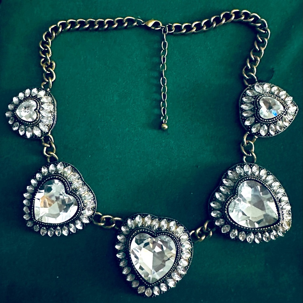 Lovely heart necklace perfect for Valentines accents any outfit